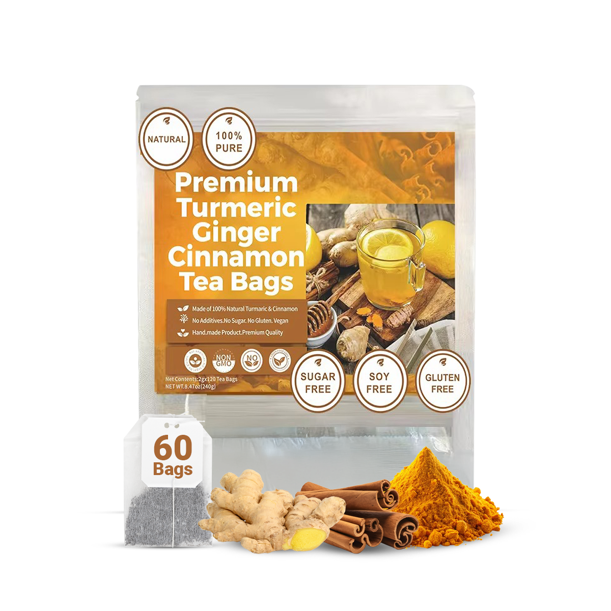 Roberto™ Premium Turmeric Ginger Cinnamon Tea