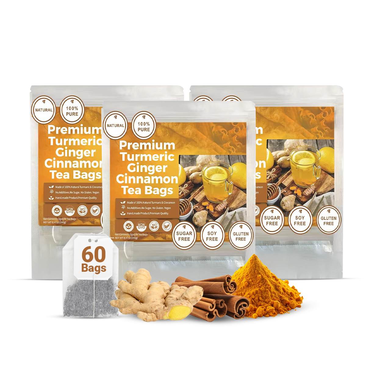 Roberto™ Premium Turmeric Ginger Cinnamon Tea