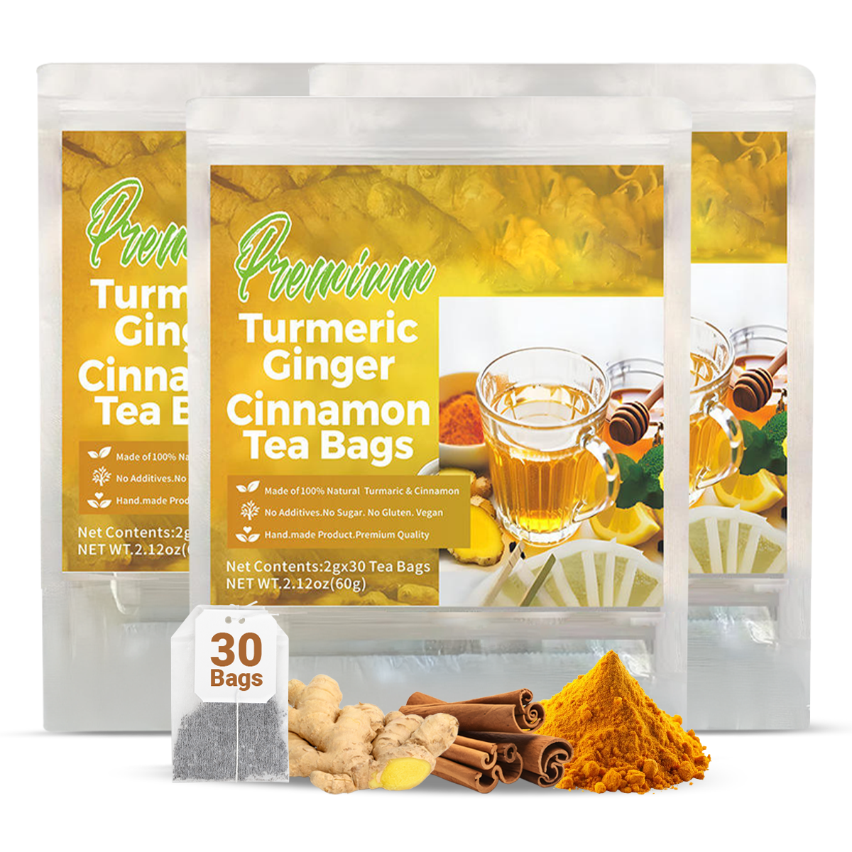 Roberto™ Premium Turmeric Ginger Cinnamon Tea