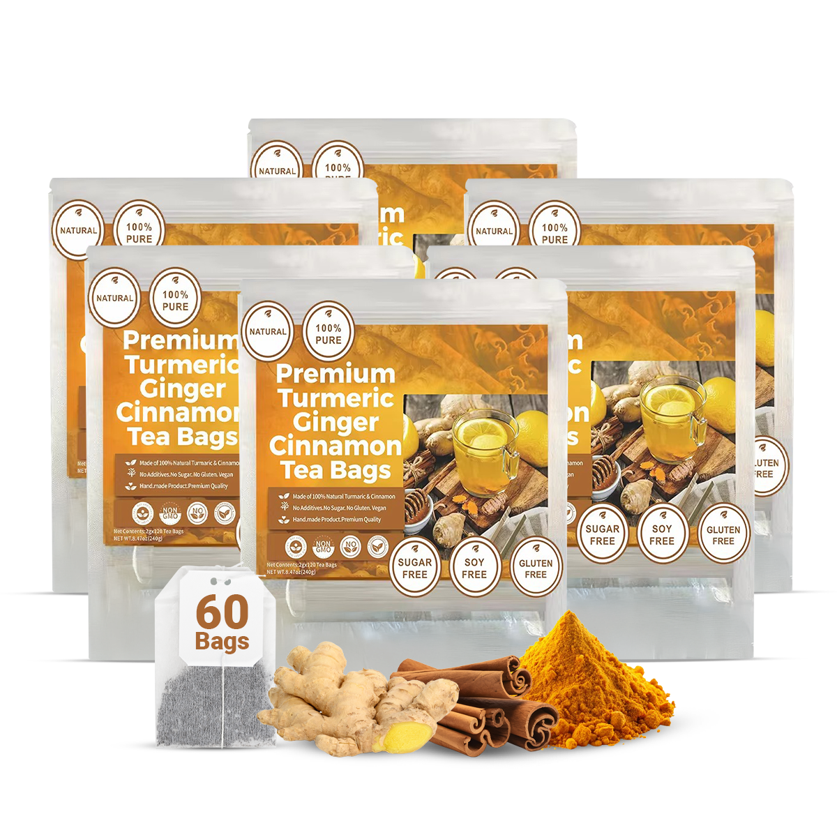 Roberto™ Premium Turmeric Ginger Cinnamon Tea